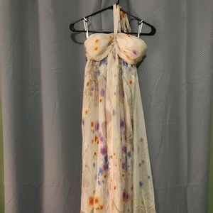VICTORIA SECRET SZ SMALL CREAM FLORAL NIGHTIE